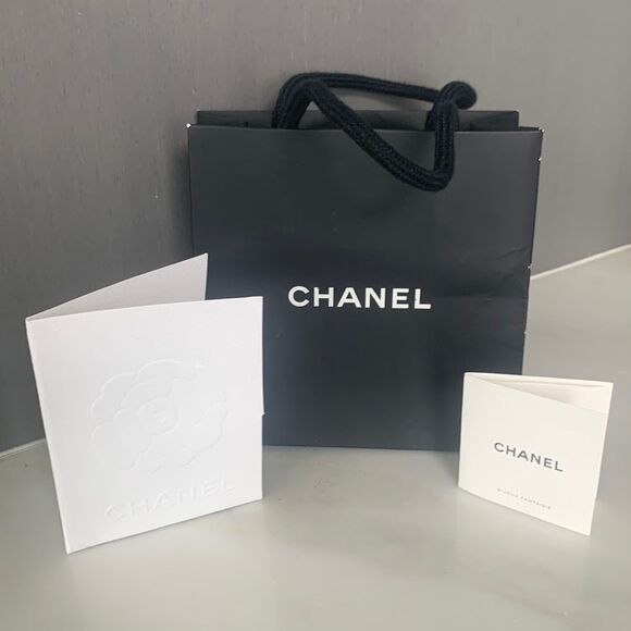 CHANEL Empty Small Shopping Bag – 5.5” x 5.5” x 2” with Extras - Picture 3 of 11